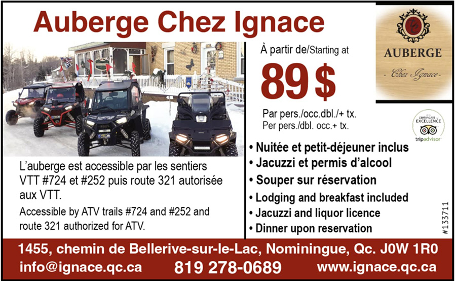 Auberge Chez Ignace Forfaits Quad